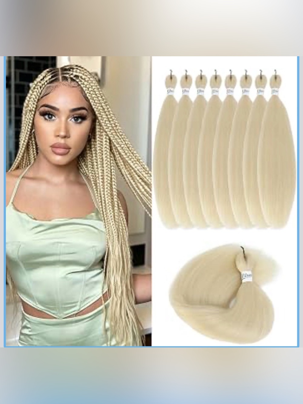 Pure Protein Fiber Braiding Hair Pre Stretched 18In 613